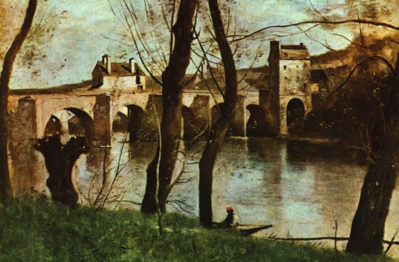 Jean Baptiste Camille  Corot Le Pont de Mantes China oil painting art